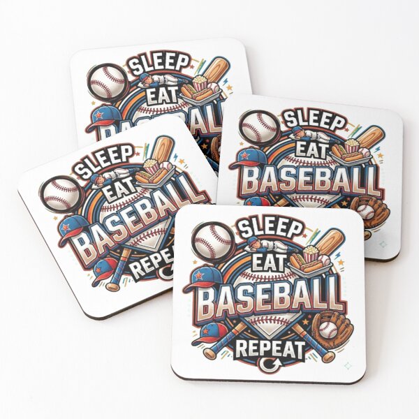 Item preview, Sleep Eat Baseball Repeat Funny Sports Quote designed and sold by LabProShop.