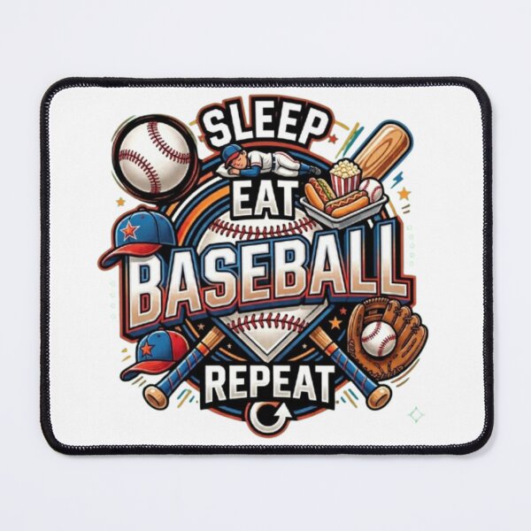 Item preview, Sleep Eat Baseball Repeat Funny Sports Quote designed and sold by LabProShop.