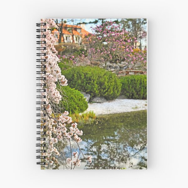 Item preview, Blossoming tree and pond in Setagaya Park in Vienna at springtime designed and sold by goceris.