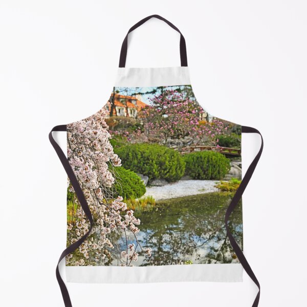 Item preview, Blossoming tree and pond in Setagaya Park in Vienna at springtime designed and sold by goceris.