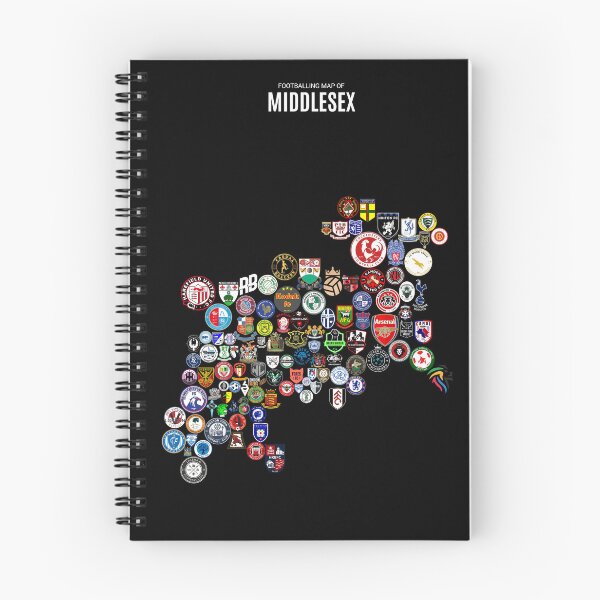 Item preview, Mens Footballing Map of Middlesex designed and sold by Footy-Maps.