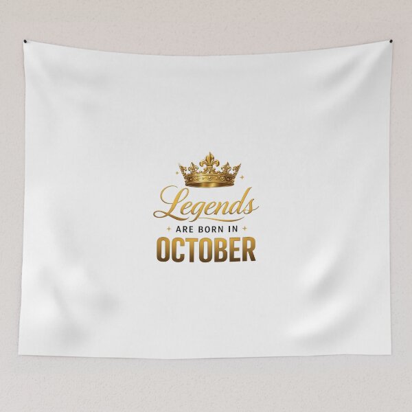 Item preview, Legends Are Born in October | Funny October Birthday Typography T-Shirt designed and sold by rushaib.
