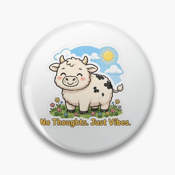 Item preview, Happy Cow – No Thoughts. Just Vibes. designed and sold by Job4837.