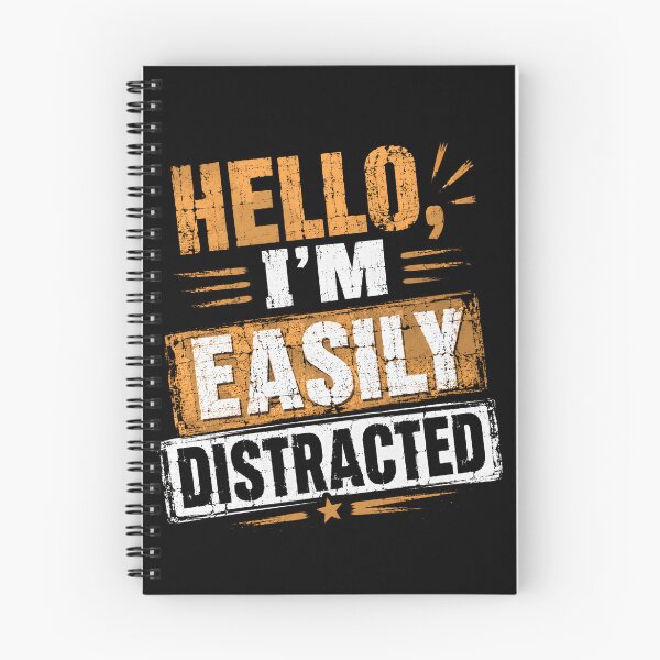 Item preview, Hello, I'm Easily Distracted Funny Neurodivergent ADHD Personality designed and sold by SkeletonsDanger.