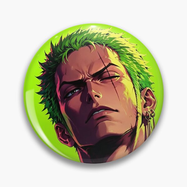 Item preview, Roronoa Zoro | Green-Haired Swordsman | Anime Samurai Warrior | Neon Manga Style Digital Art designed and sold by Dyan4.