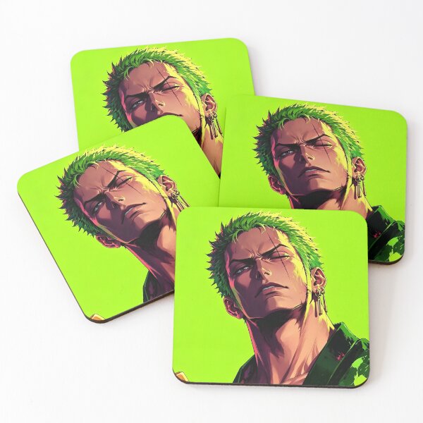 Item preview, Roronoa Zoro | Green-Haired Swordsman | Anime Samurai Warrior | Neon Manga Style Digital Art designed and sold by Dyan4.