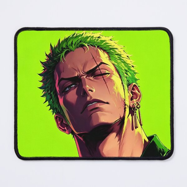 Item preview, Roronoa Zoro | Green-Haired Swordsman | Anime Samurai Warrior | Neon Manga Style Digital Art designed and sold by Dyan4.