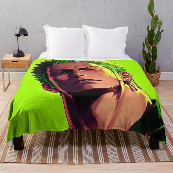 Item preview, Roronoa Zoro | Green-Haired Swordsman | Anime Samurai Warrior | Neon Manga Style Digital Art designed and sold by Dyan4.