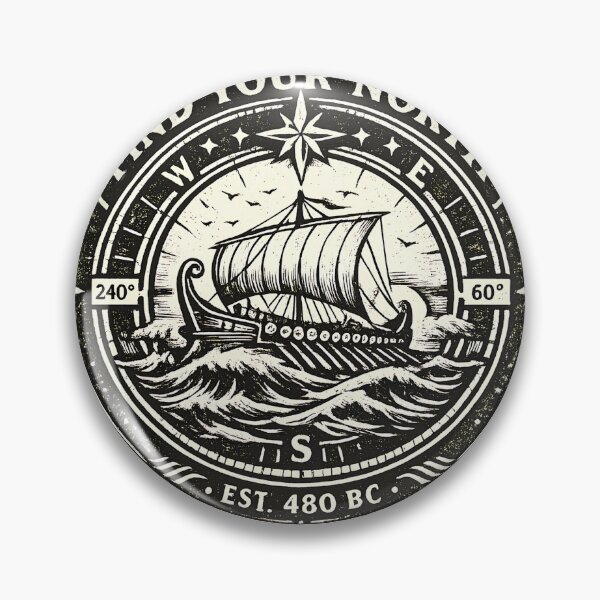 Item preview, Find Your North | Ancient Greek Trireme Compass | Vintage Nautical Design designed and sold by MythicPattern.