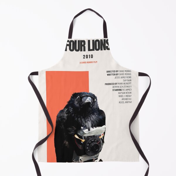 Artikelvorschau, Four Lions Original Custom Vintage Movie Poster Art entworfen und verkauft von Cool Robot Bro..