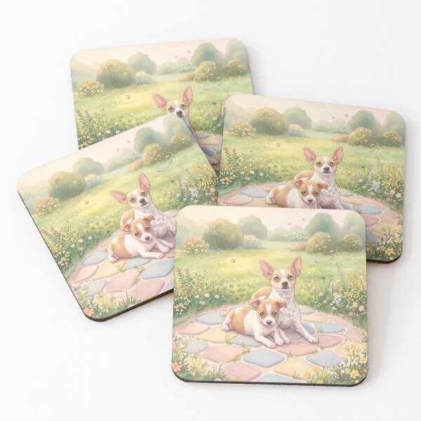 Item preview, Cute and cuddly Chihuahua puppies in a garden designed and sold by Valery´s art.