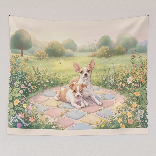 Item preview, Cute and cuddly Chihuahua puppies in a garden designed and sold by Valery´s art.