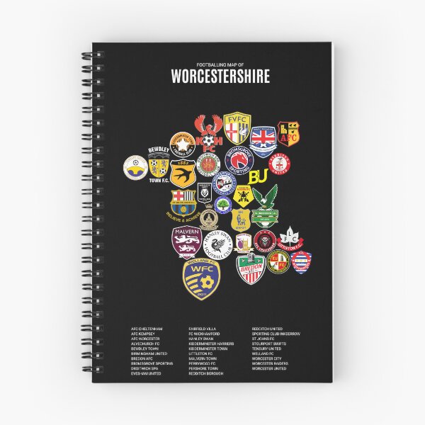 Item preview, Mens Footballing Map of Worcestershire designed and sold by Footy-Maps.