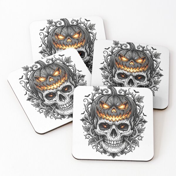 Item preview, Evil Jack O Lantern Skull Tattoo Art designed and sold by Alokaprintshop.