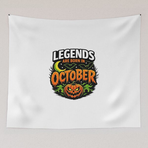 Item preview, Legends Are Born in October | Funny October Birthday Typography T-Shirt designed and sold by rushaib.