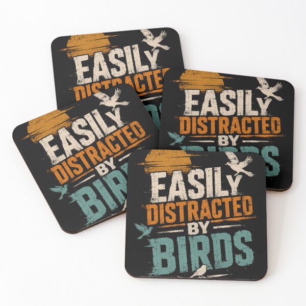 Item preview, Easily Distracted By Birds Bird Watching Enthusiast Ornithology Lover designed and sold by SkeletonsDanger.