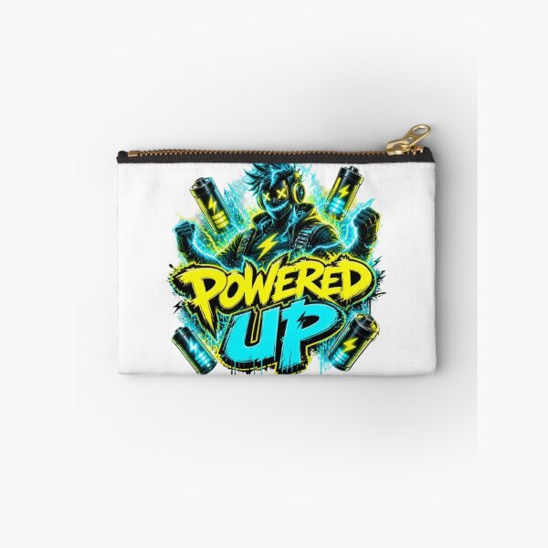 Item preview, POWERED UP Gaming Sticker | Neon Cyber Gamer Esports Design designed and sold by Stylestickers55.