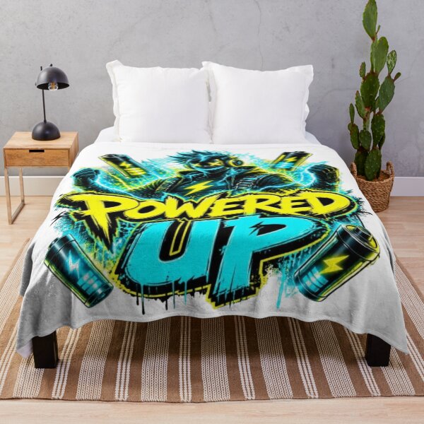 Item preview, POWERED UP Gaming Sticker | Neon Cyber Gamer Esports Design designed and sold by Stylestickers55.
