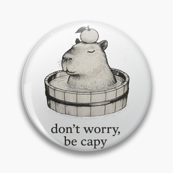 Item preview, Don't Worry, Be Capy - Hot Spring Capybara designed and sold by Dhenin Studio.