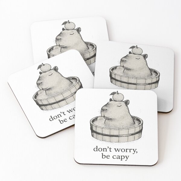 Item preview, Don't Worry, Be Capy - Hot Spring Capybara designed and sold by Dhenin Studio.