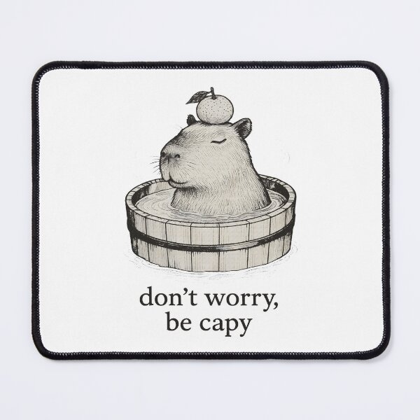 Item preview, Don't Worry, Be Capy - Hot Spring Capybara designed and sold by Dhenin Studio.