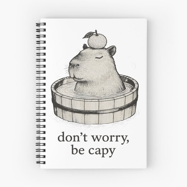 Item preview, Don't Worry, Be Capy - Hot Spring Capybara designed and sold by Dhenin Studio.