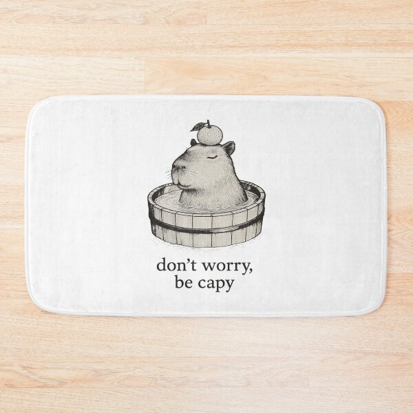 Item preview, Don't Worry, Be Capy - Hot Spring Capybara designed and sold by Dhenin Studio.