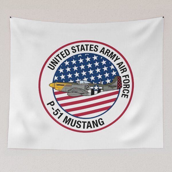 Item preview, United States Army Air Force P-51 Mustang Emblem Patch designed and sold by CharlieDesings.