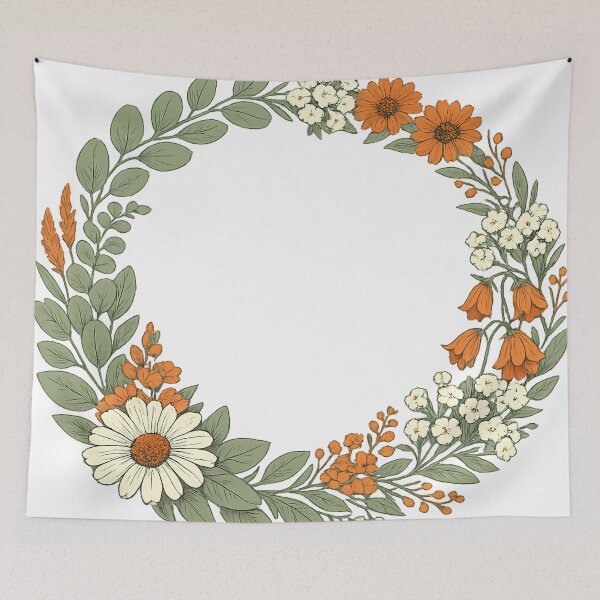 Item preview, Vintage Botanical Floral Wreath designed and sold by rp-art.