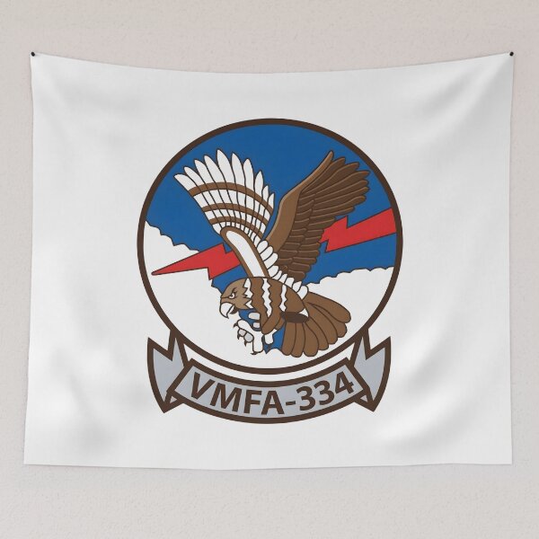 Item preview, VMFA-334 Marine Fighter Attack Squadron Falcons Emblem Patch designed and sold by CharlieDesings.