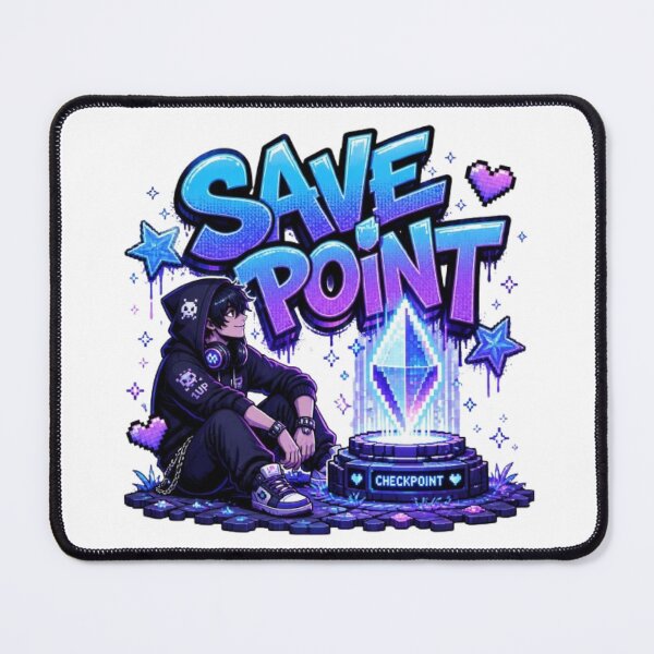 Item preview, SAVE POINT Gaming Sticker | Neon Cyber Gamer Graffiti Design designed and sold by Stylestickers55.