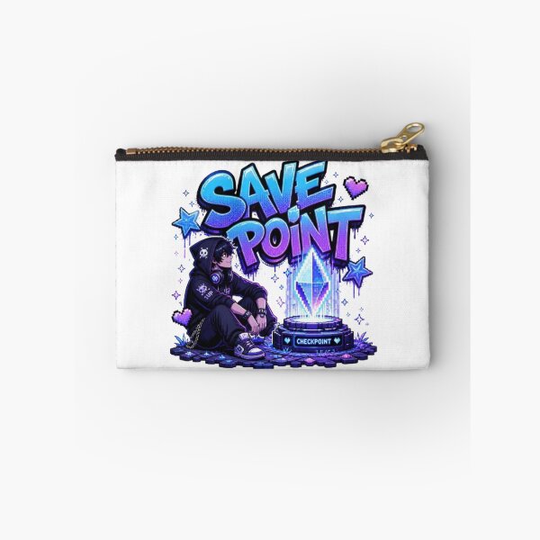 Item preview, SAVE POINT Gaming Sticker | Neon Cyber Gamer Graffiti Design designed and sold by Stylestickers55.