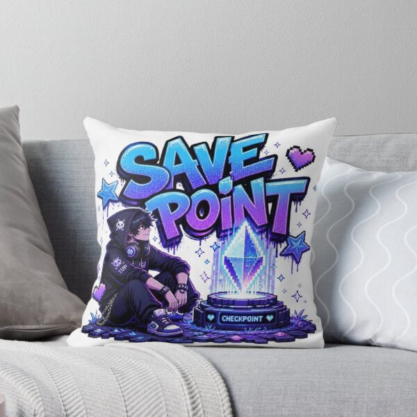 Item preview, SAVE POINT Gaming Sticker | Neon Cyber Gamer Graffiti Design designed and sold by Stylestickers55.