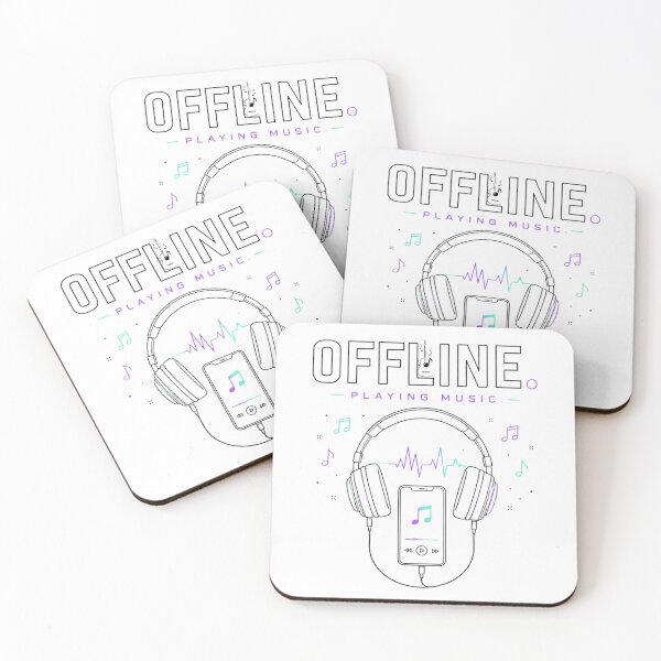 Item preview, Offline Playing Music - Headphones and Phone Minimal Music Lover designed and sold by WearTheVibe Store.