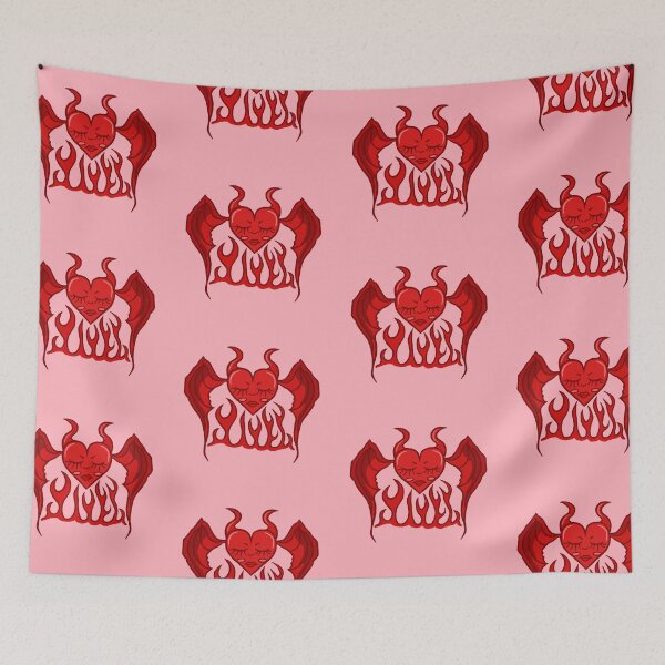 Item preview, Red Devil Heart Creature designed and sold by CamilasPrints.