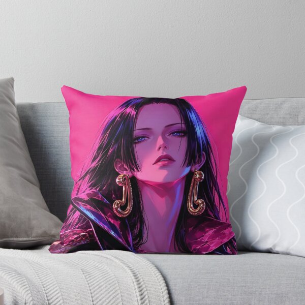 Item preview, Boa Hancock | Elegant Anime Empress | Dark Hair Fantasy Queen | Neon Pink Manga Style Portrait designed and sold by Dyan4.