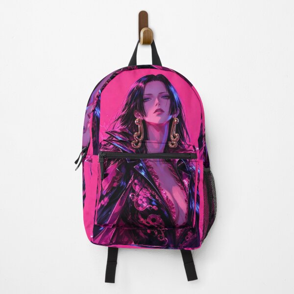 Item preview, Boa Hancock | Elegant Anime Empress | Dark Hair Fantasy Queen | Neon Pink Manga Style Portrait designed and sold by Dyan4.