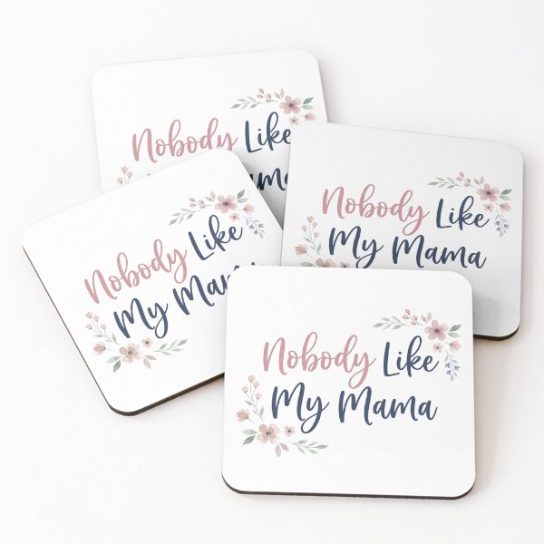 Item preview, Nobody Like My Mama — Floral Script Quote Design designed and sold by JolususaStore.