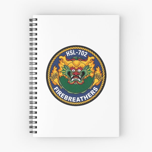 Item preview, HSL-702 Firebreathers Helicopter Anti-Submarine Squadron Light Patch Emblem designed and sold by CharlieDesings.