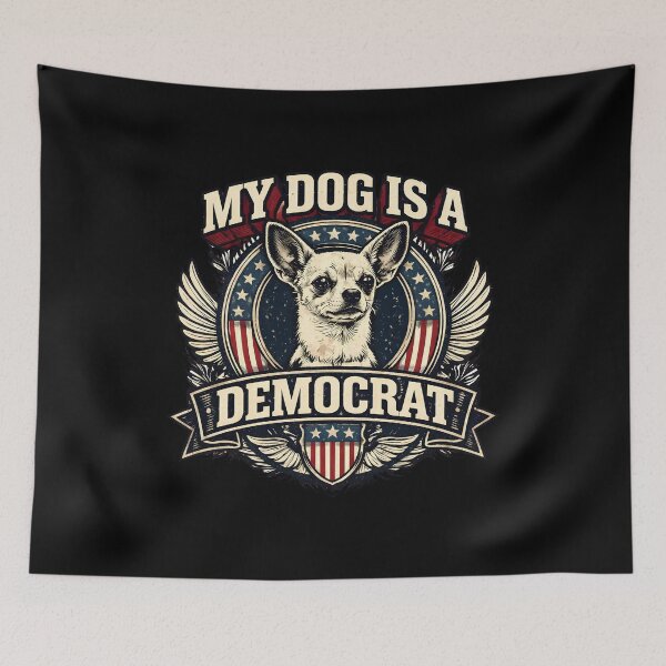 Item preview, My Dog Is A Democrat Chihuahua Patriotic Dog Badge designed and sold by PROPera-design.
