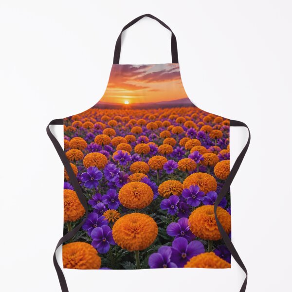 Item preview, Un mar de caléndulas y violetas moradas designed and sold by KilgoreCreates.