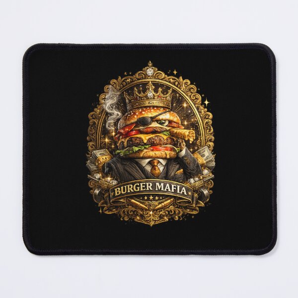 Item preview, Burger Mafia King | Funny Gangster Cheeseburger Vintage T-Shirt Sticker designed and sold by irfanshikh.