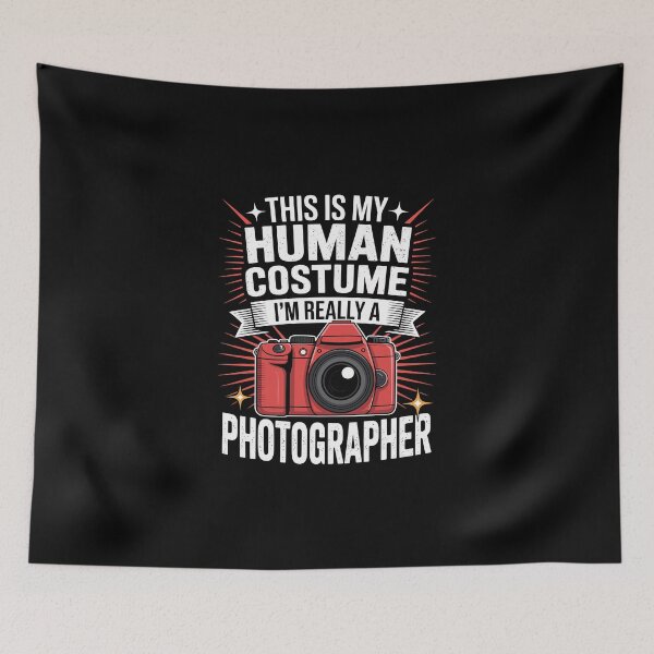 Item preview, This is my human costume  I'm really a photographer” designed and sold by jkrphoto.