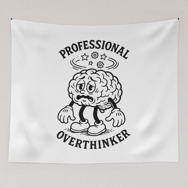 Item preview, Professional Overthinker - 1930s Rubber Hose Cartoon designed and sold by Dhenin Studio.