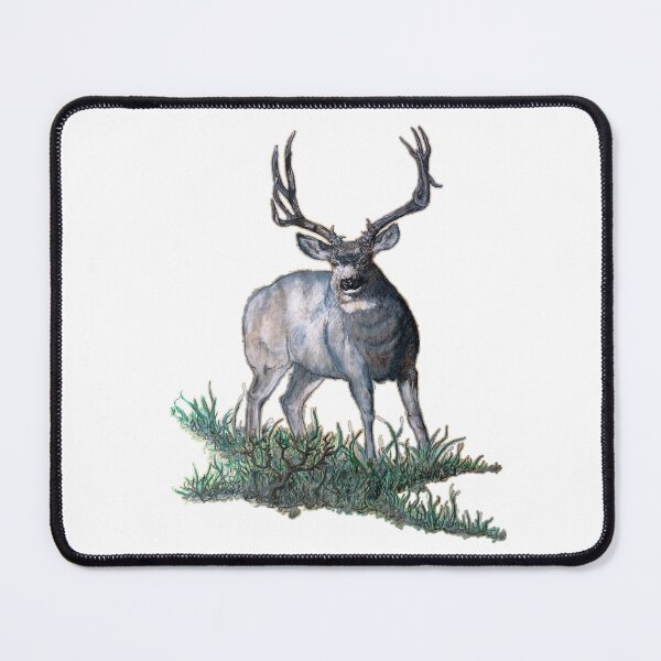 Item preview, Mule deer buck pencil art designed and sold by Saltypro.