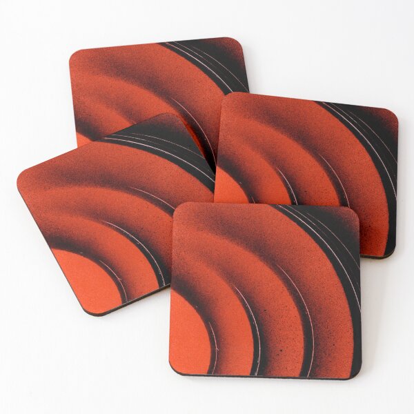 Item preview, Abstract Reddish Orange Clay Pigeon Target Spray Paint Art designed and sold by Jason Girard.