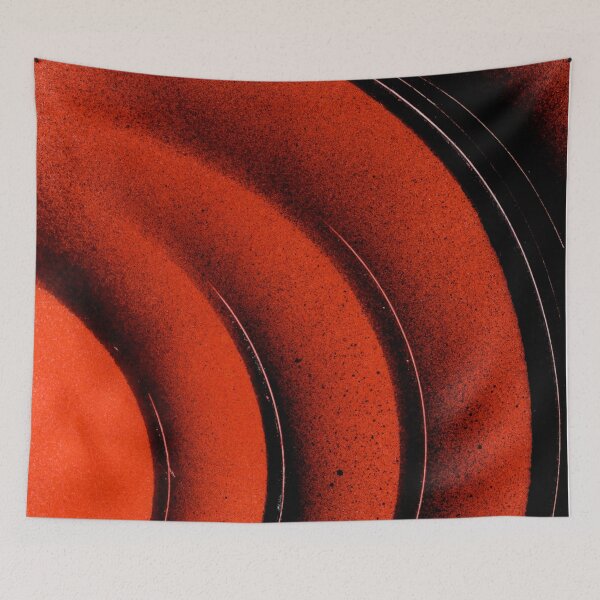 Item preview, Abstract Reddish Orange Clay Pigeon Target Spray Paint Art designed and sold by Jason Girard.