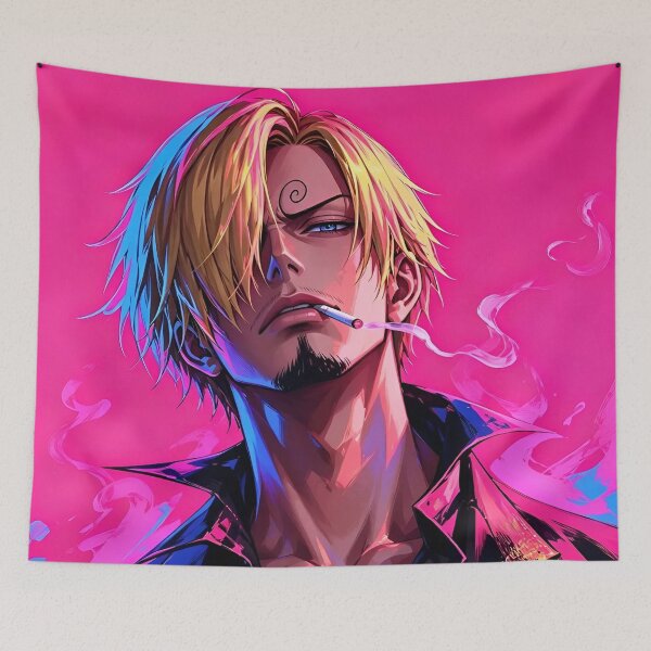 Item preview, Sanji | Neon Blonde Anime Gentleman Portrait | Cyberpunk Vaporwave Character Art designed and sold by Dyan4.