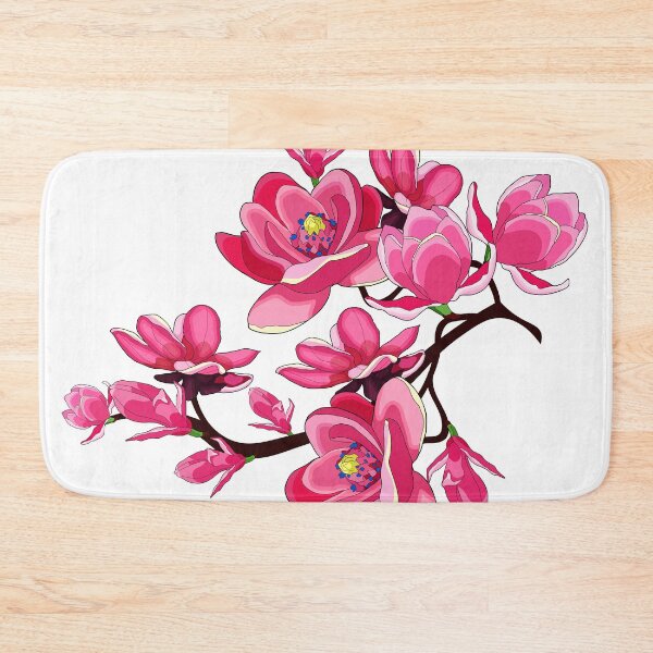 Item preview, branch magnolia flower red garden designed and sold by OrPolly.