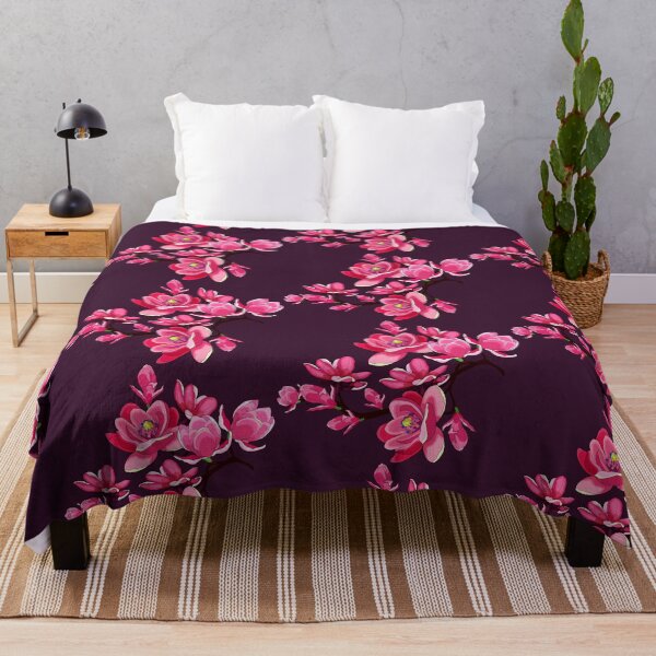 Item preview, branch magnolia flower red garden designed and sold by OrPolly.